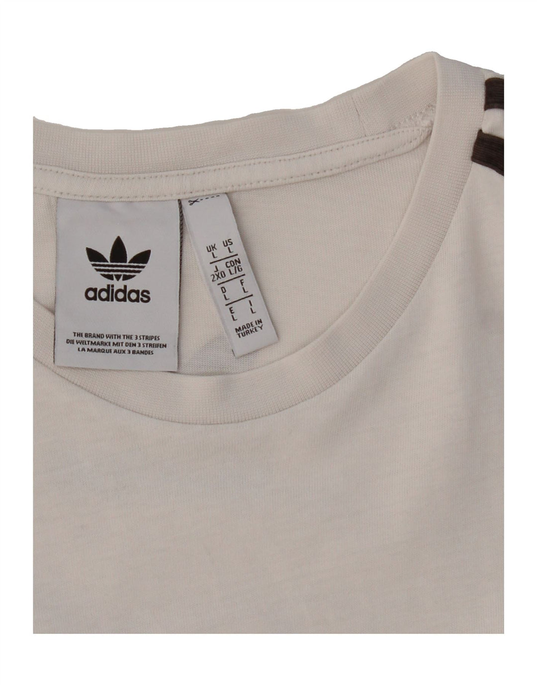 ADIDAS Mens Graphic T-Shirt Top Large White Vintage Adidas and Second-Hand Adidas from Messina Hembry 