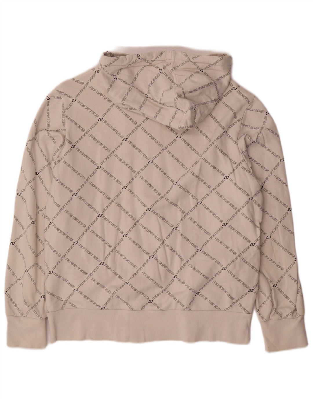 LOTTO muška pulover s kapuljačom s patentnim zatvaračem srednje bijelog pamuka