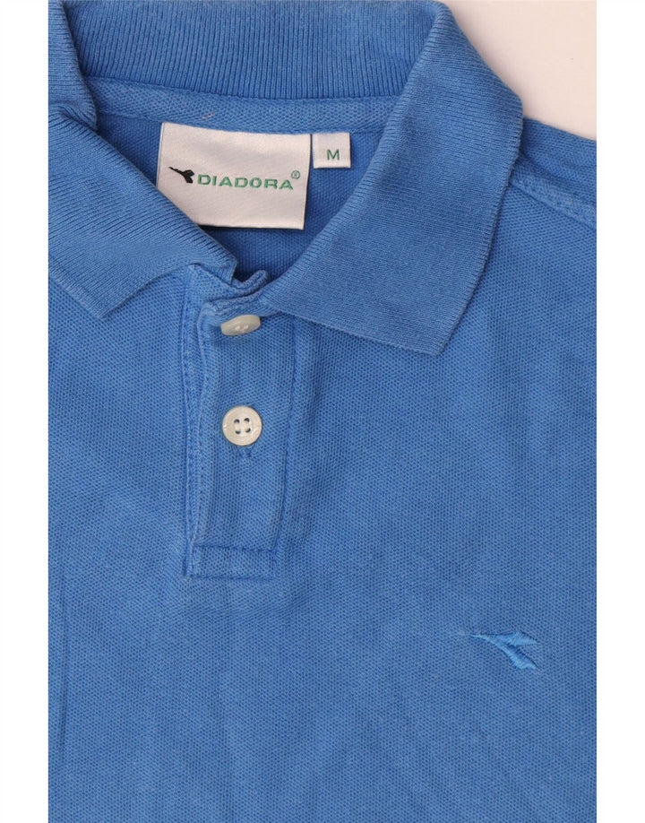DIADORA Polo majica za dječake 7-8 godina Srednje plavi pamuk