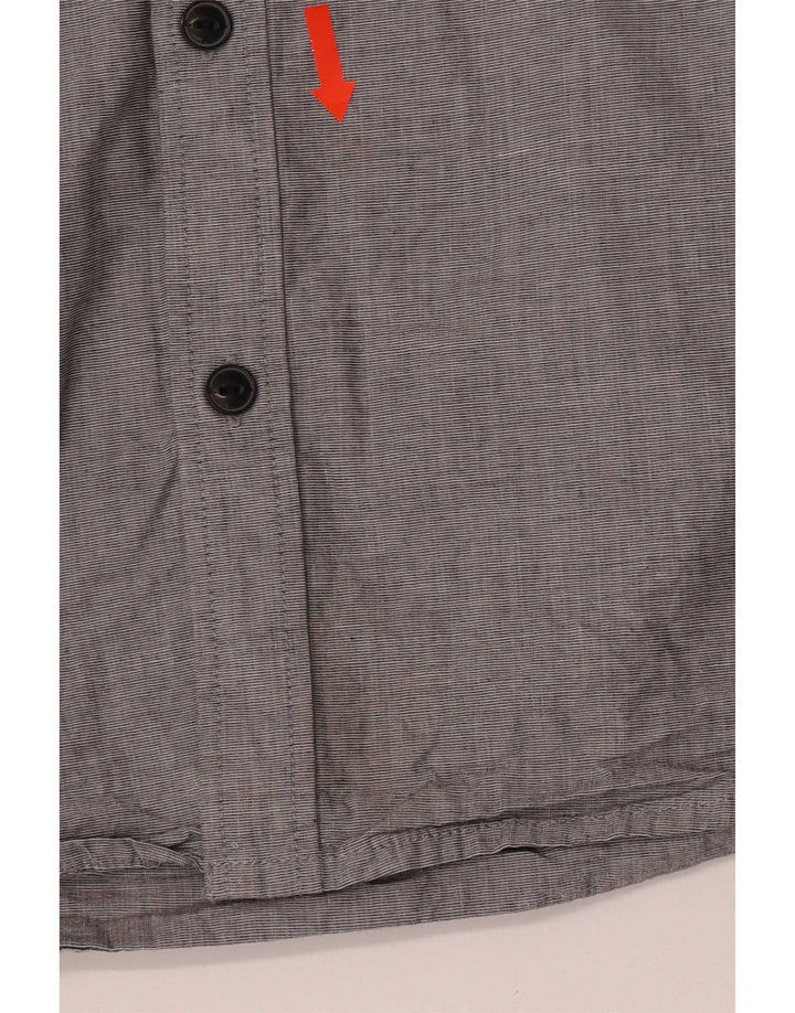 Jack & Jones muška majica s dugim izrezom Mala siva pamučna