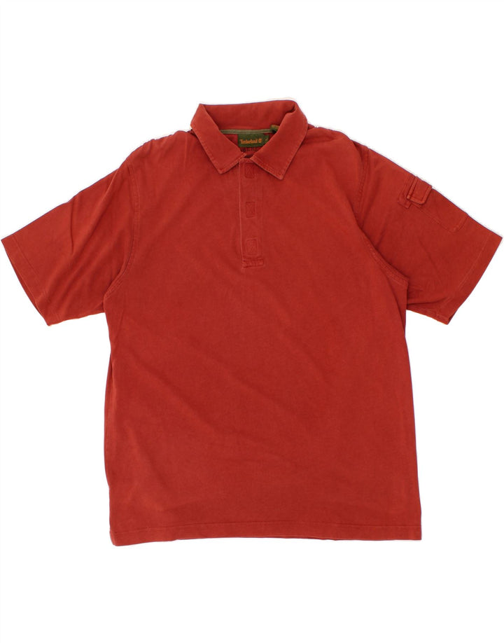 TIMBERLAND Mens Polo Shirt Large Red Cotton Vintage Timberland and Second-Hand Timberland from Messina Hembry 
