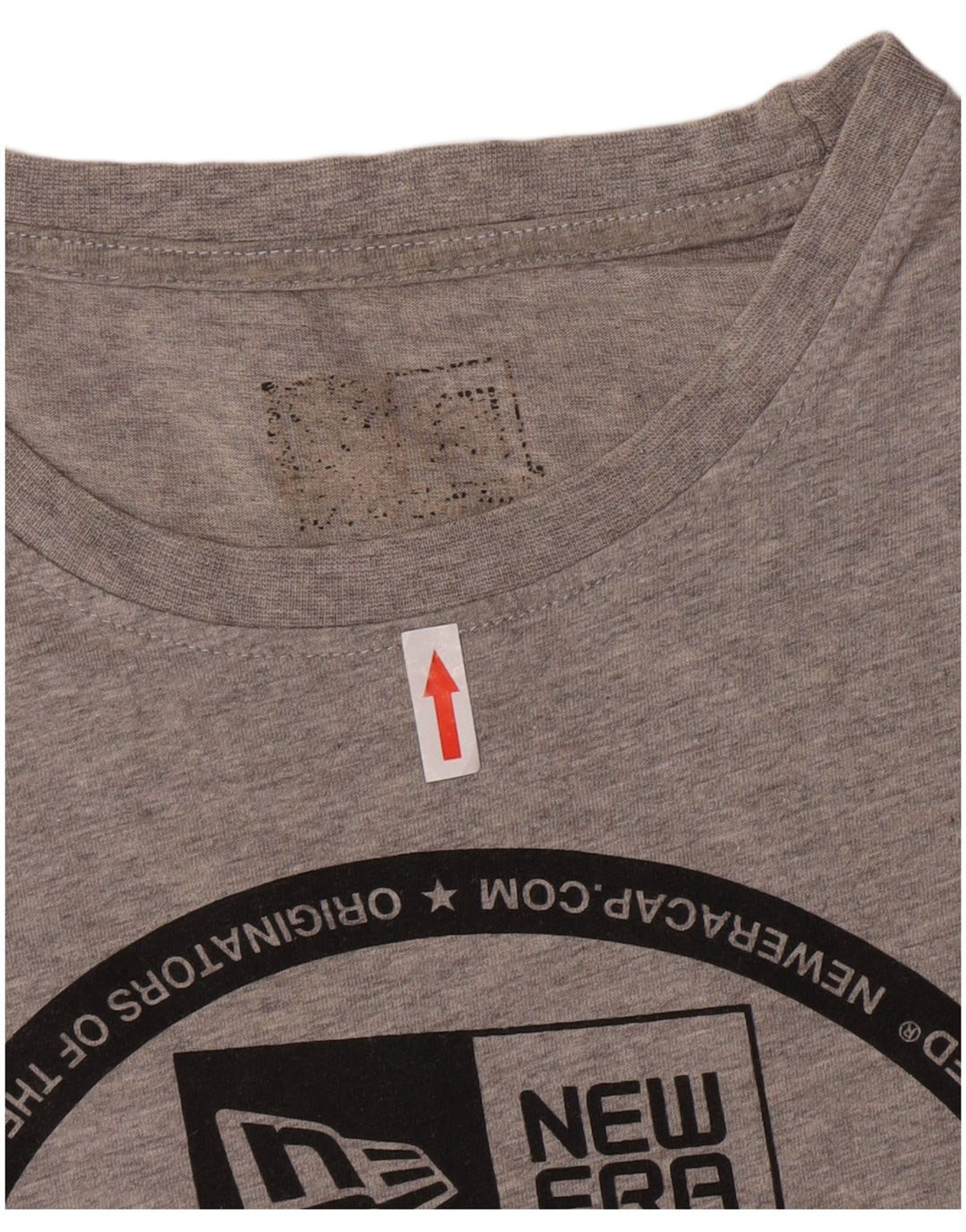 Velika siva pamučna muška majica s grafičkim motivima New Era