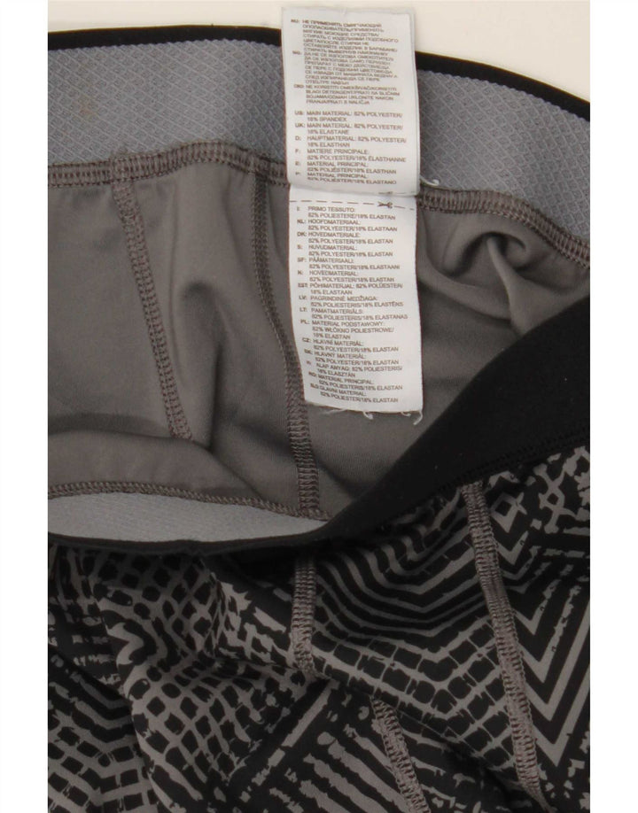 Adidas ženske kapri tajice UK 8 Male sive geometrijske poliesterske hlače