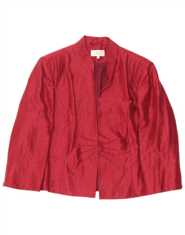 CC Ženska jakna sa 1 gumbom UK 20 2XL Bordo platno