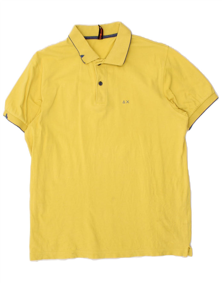 SUN68 Mens Polo Shirt Medium Yellow Cotton Vintage Sun68 and Second-Hand Sun68 from Messina Hembry 