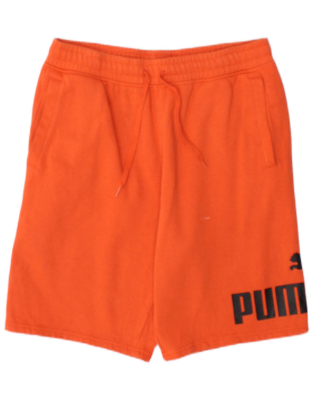 Puma muške grafičke sportske kratke hlače srednje narančaste boje, pamuk