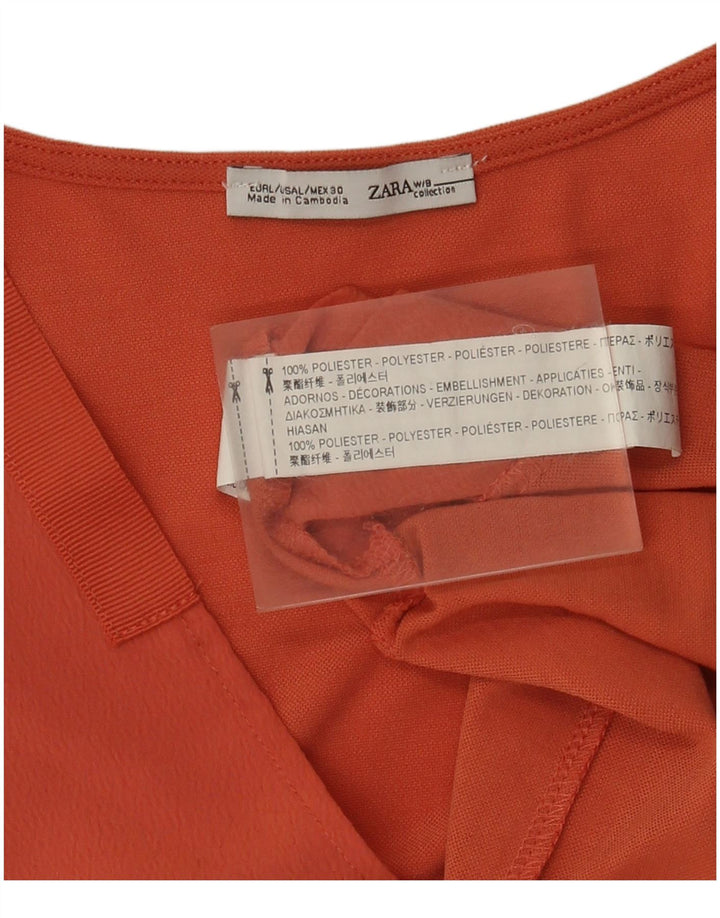 Zara ženska prevelika bluza UK 16 veliki narančasti poliester
