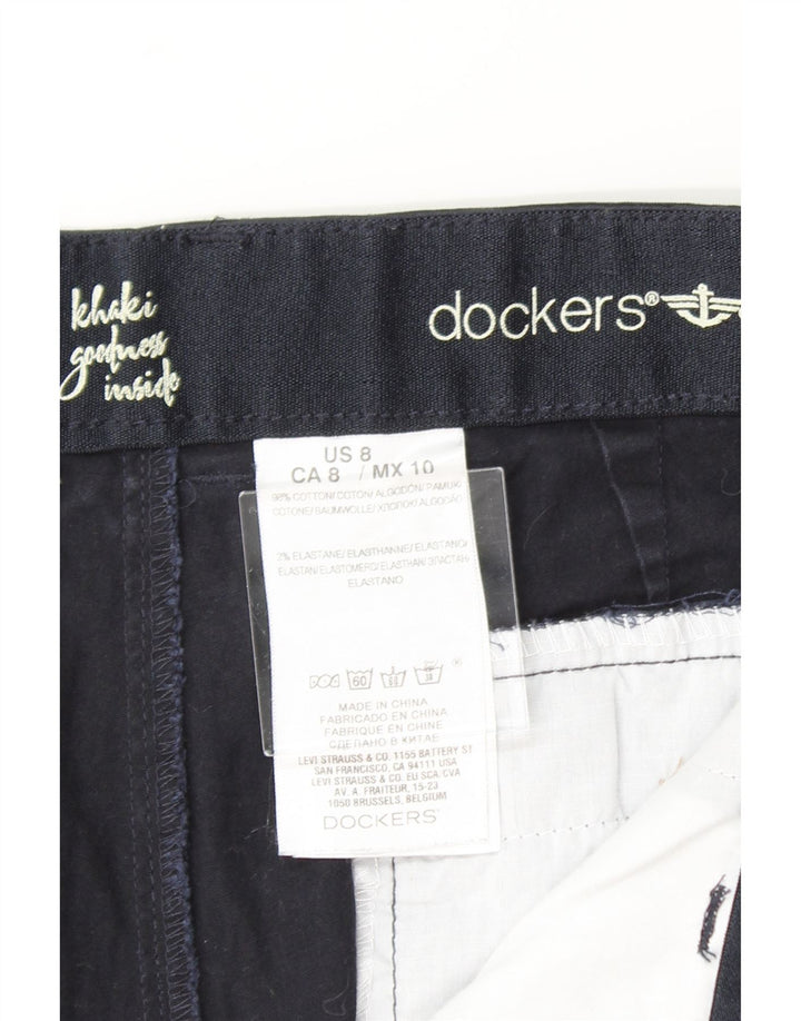 DOCKERS Womens Chino Shorts US 8 Medium W30 Navy Blue Cotton Vintage Dockers and Second-Hand Dockers from Messina Hembry 