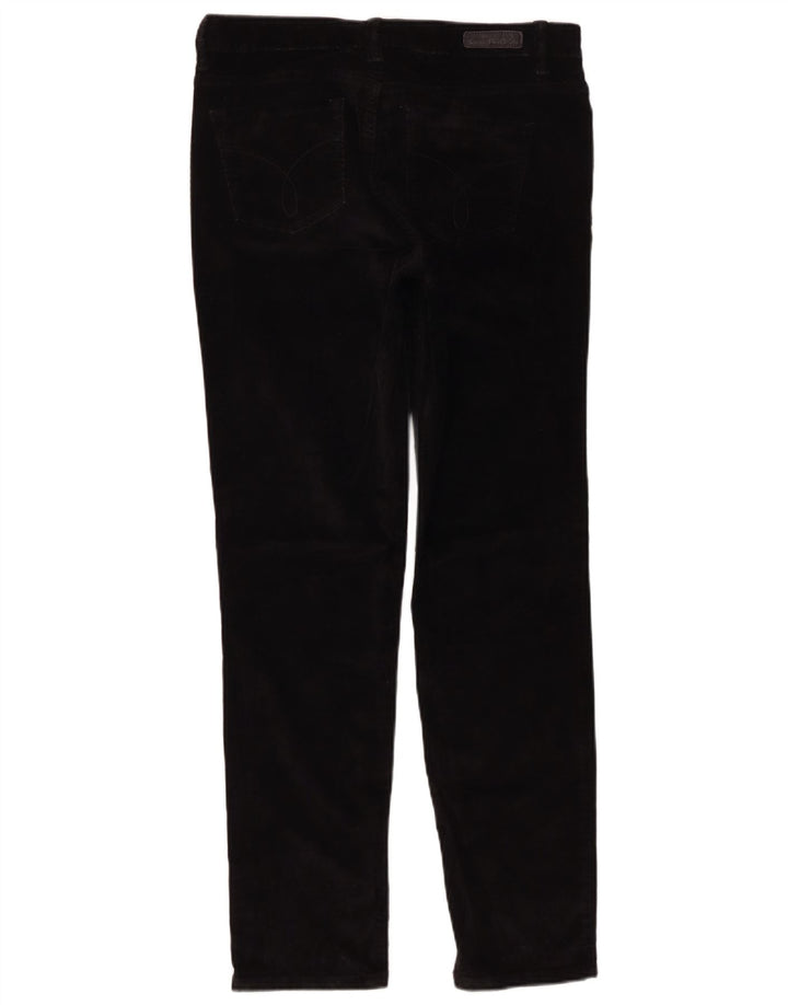 Calvin Klein ženske uske hlače od samta US 10 srednje W32 L30 crne