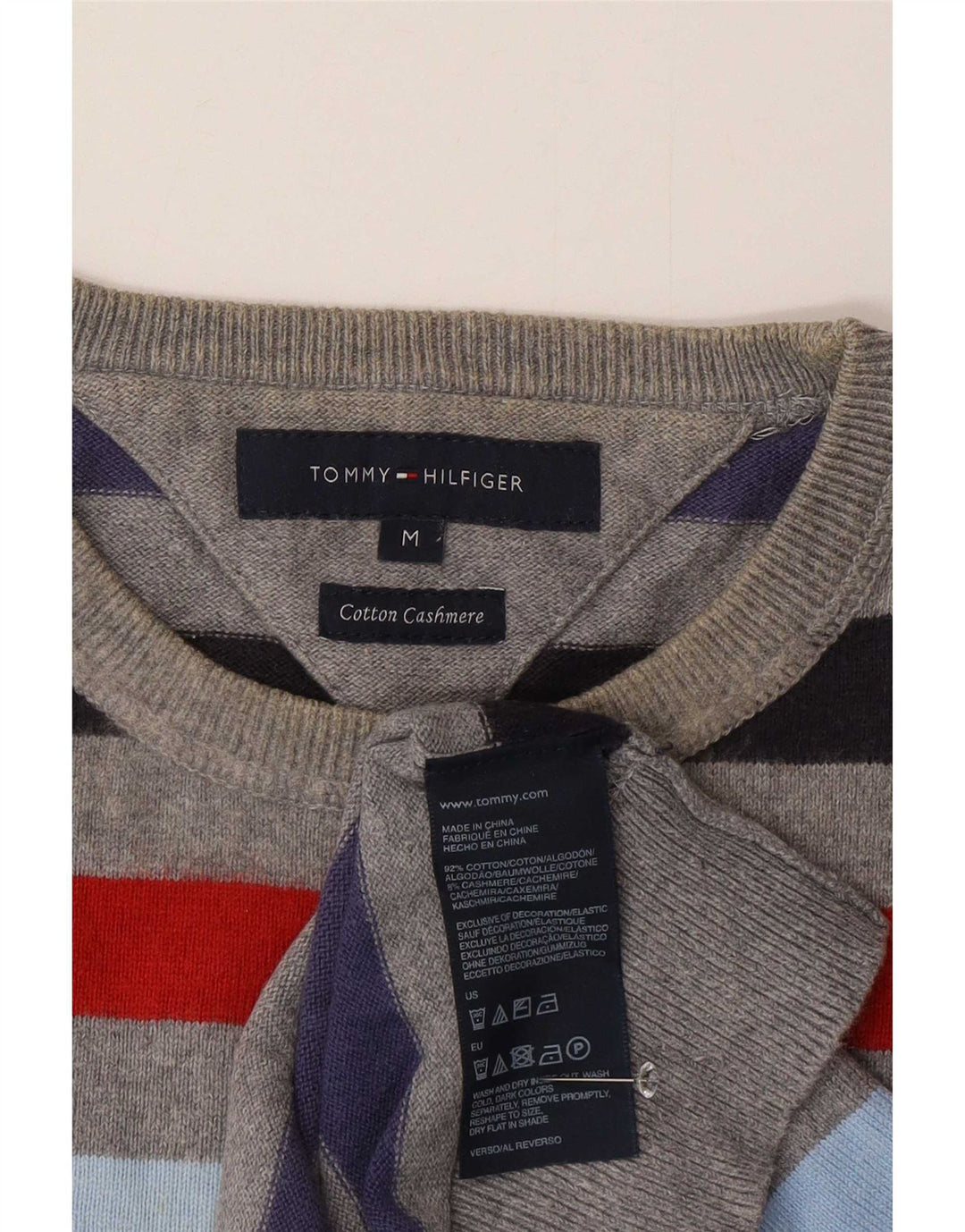 Tommy Hilfiger muški džemper s okruglim izrezom srednje raznobojnih pruga