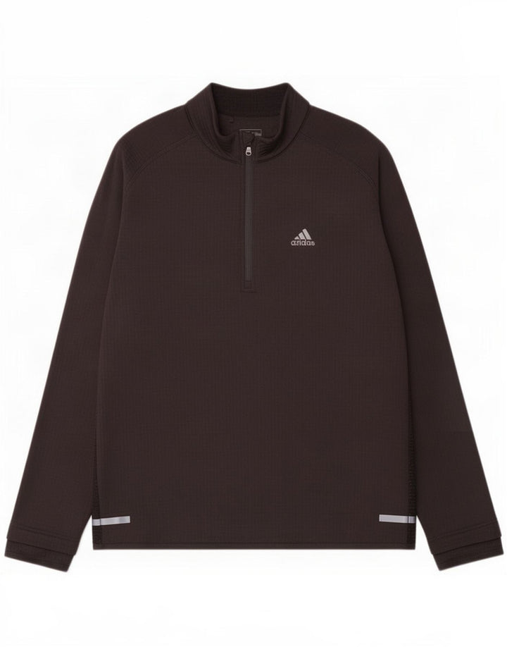 Adidas muška trenirka s patentnim izrezom Climaheat Top XL crni poliester