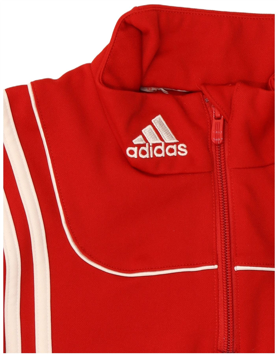 Adidas muška majica s izrezom s patentnim zatvaračem srednje crvene boje od poliestera