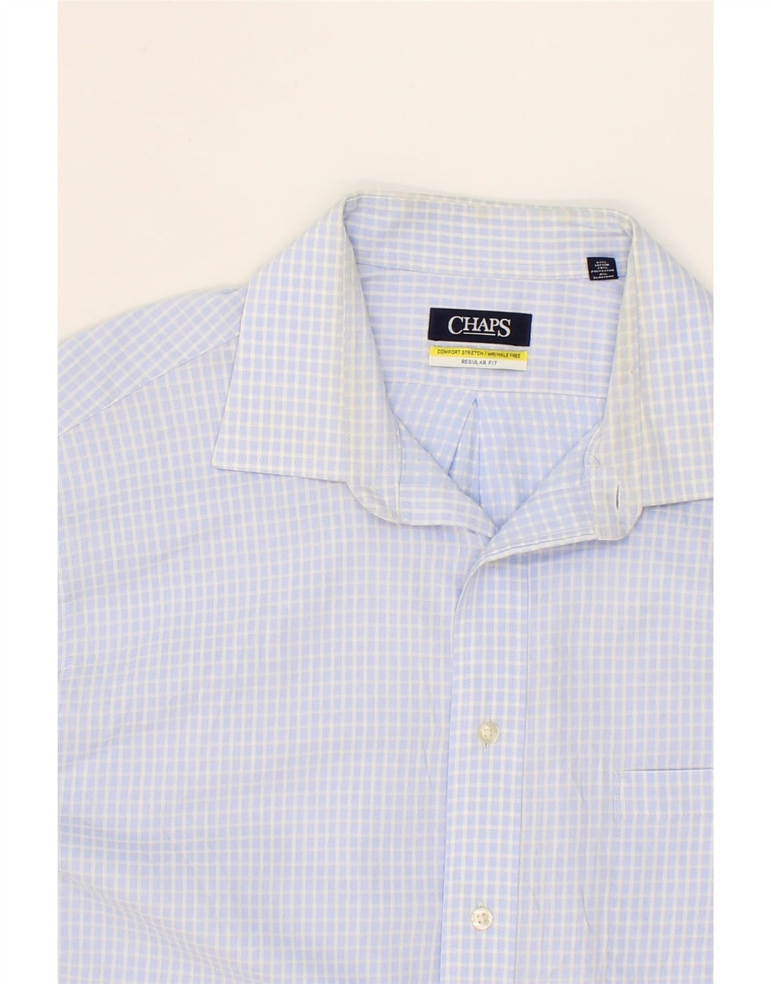 CHAPS Mens Regular Fit Shirt 2XL Blue Check Cotton Vintage Chaps and Second-Hand Chaps from Messina Hembry 