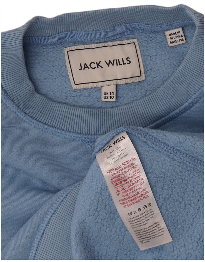 Jack Wills Ženska majica s kratkim rukavima UK 14 Veliki plavi pamuk