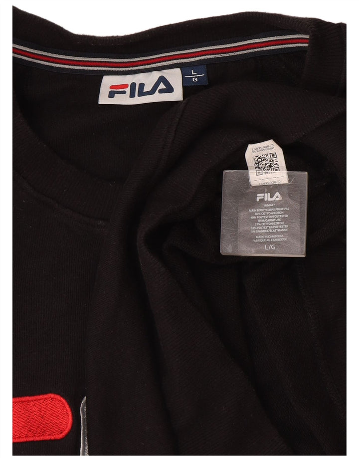 Fila muška majica s grafičkim motivima, veliki crni pamuk