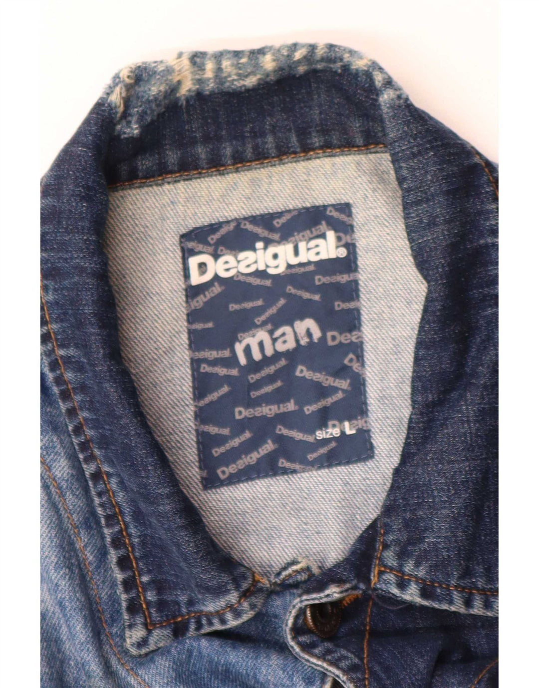 Desigual muška traper jakna UK 40 Large Blue Cotton