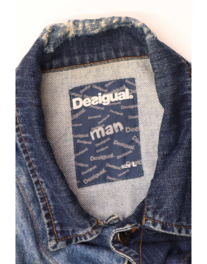 Desigual muška traper jakna UK 40 Large Blue Cotton