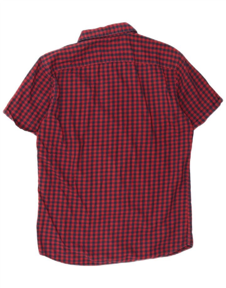 Jack & Jones muška košulja kratkih rukava srednje crvene pamučne boje