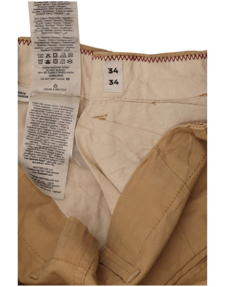 JACK & JONES Muške uske chino hlače W34 L34 Bež pamuk