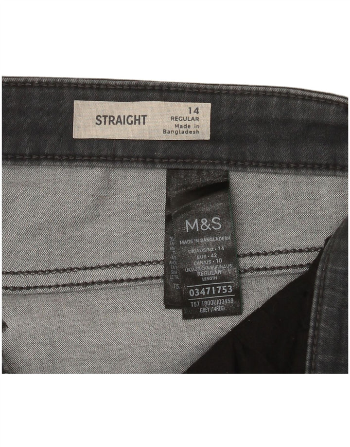 Marks & Spencer ženske obične ravne traperice UK 14 Large W32 L30 sive