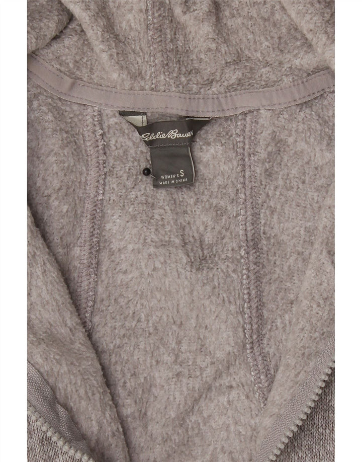 EDDIE BAUER Womens Zip Hoodie Sweater UK 10 Small Grey Polyester Vintage Eddie Bauer and Second-Hand Eddie Bauer from Messina Hembry 