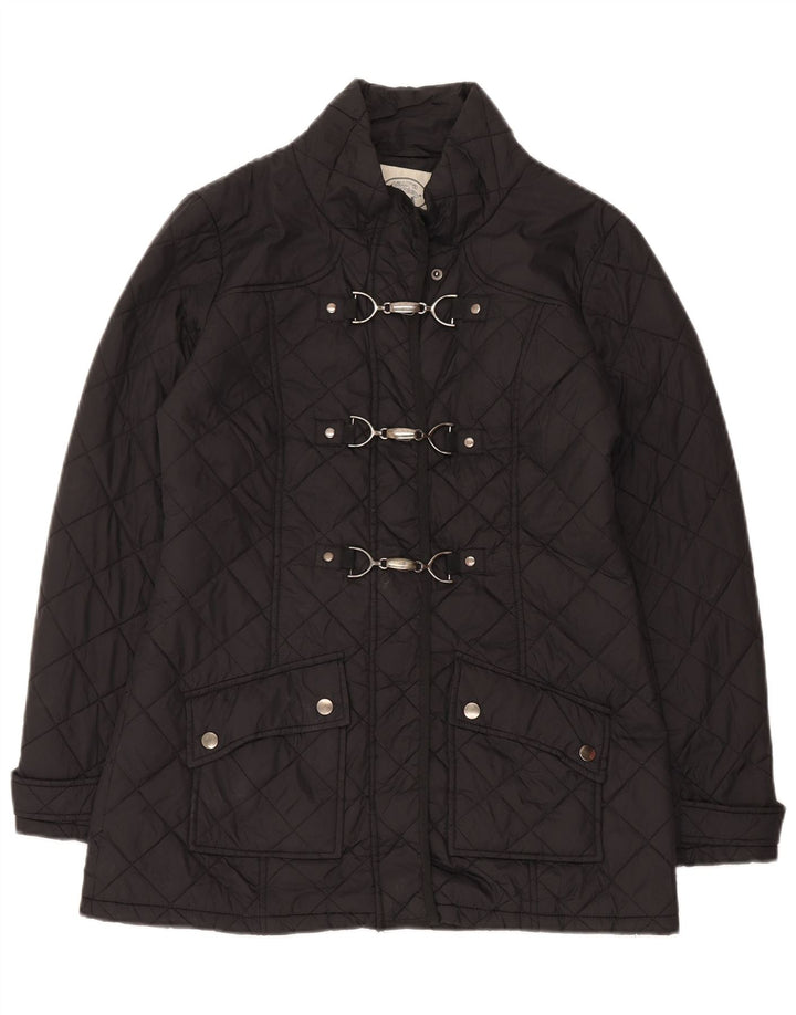 Laura Ashley ženska prošivena jakna UK 14 veliki crni poliamid
