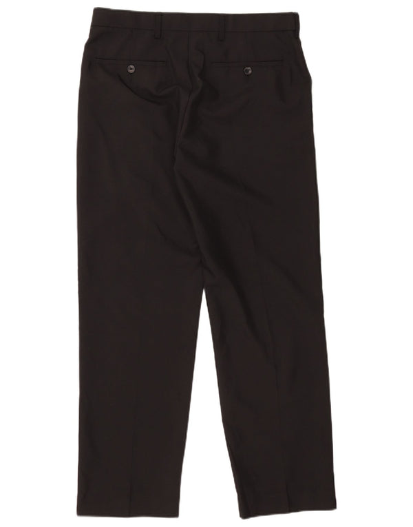 Marks & Spencer muške chino hlače regularnog kroja W32 L29 crni poliester