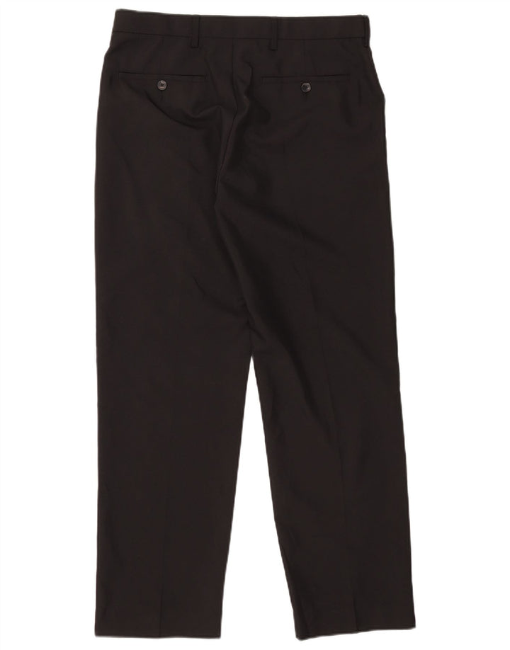 Marks & Spencer muške chino hlače regularnog kroja W32 L29 crni poliester