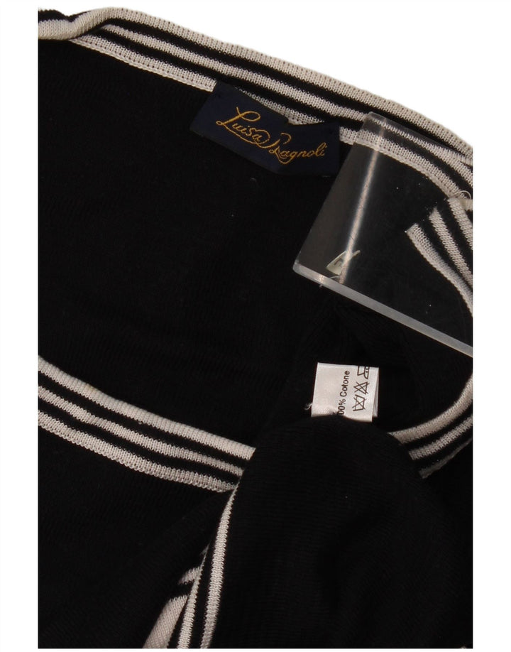 LUISA SPAGNOLI Ženski džemper s veznim izrezom UK 14 Veliki crni