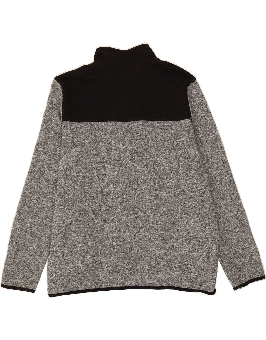 EDDIE BAUER Mens Zip Neck Sweatshirt Jumper XL Grey Colourblock Polyester Vintage Eddie Bauer and Second-Hand Eddie Bauer from Messina Hembry 