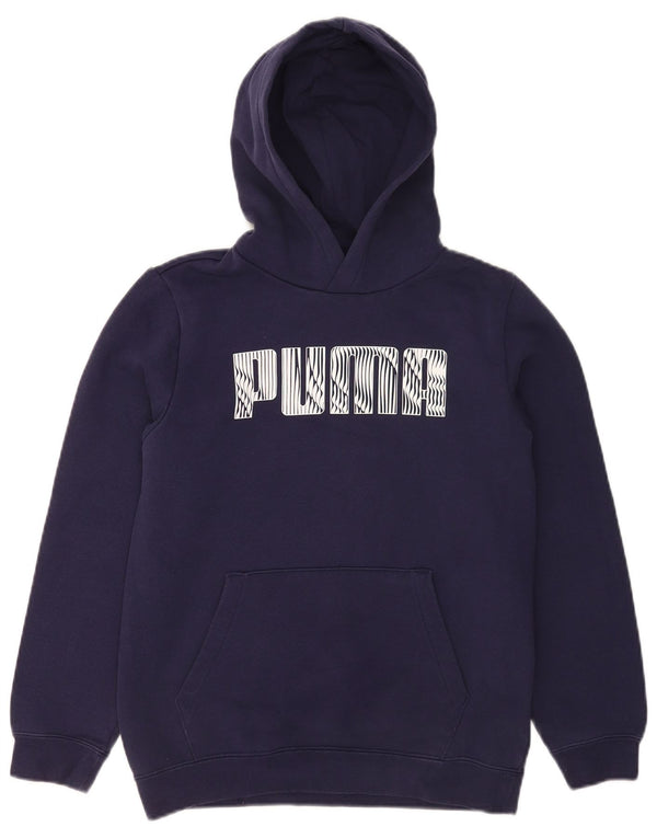 Puma Boys Graphic Regular Fit majica s kapuljačom 13-14 godina tamnoplavi pamuk