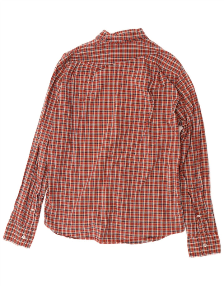 J. CREW Muška uska košulja Srednji crveni karirani pamuk