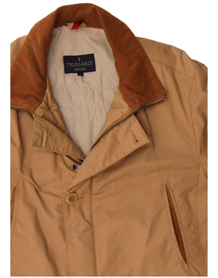 TRUSSARDI Mens Padded Coat IT 48 Medium Beige