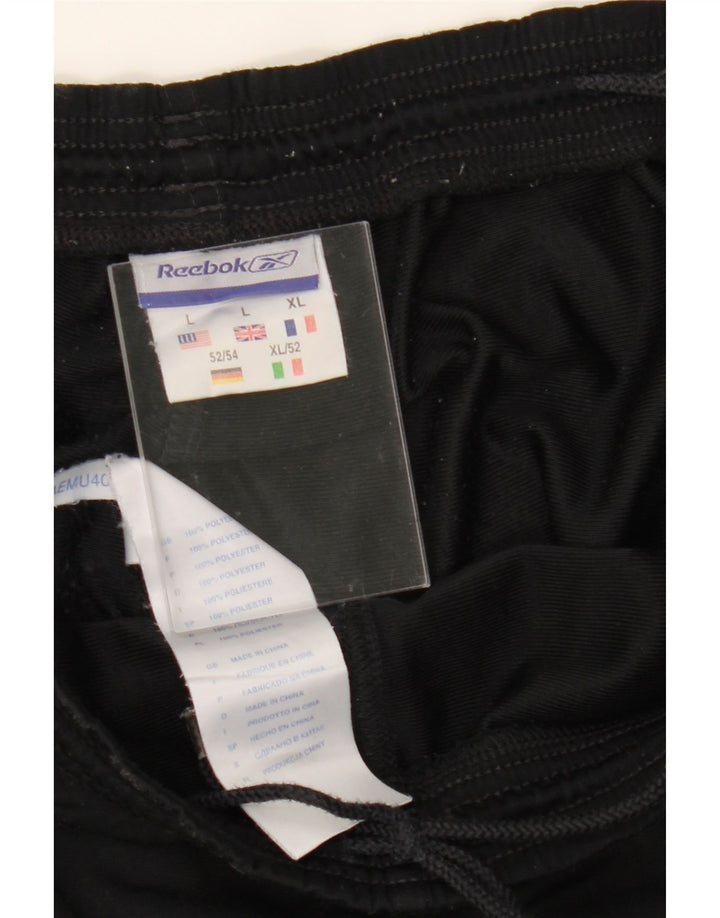 REEBOK Mens Tracksuit Trousers Large  Black Polyester Vintage Reebok and Second-Hand Reebok from Messina Hembry 