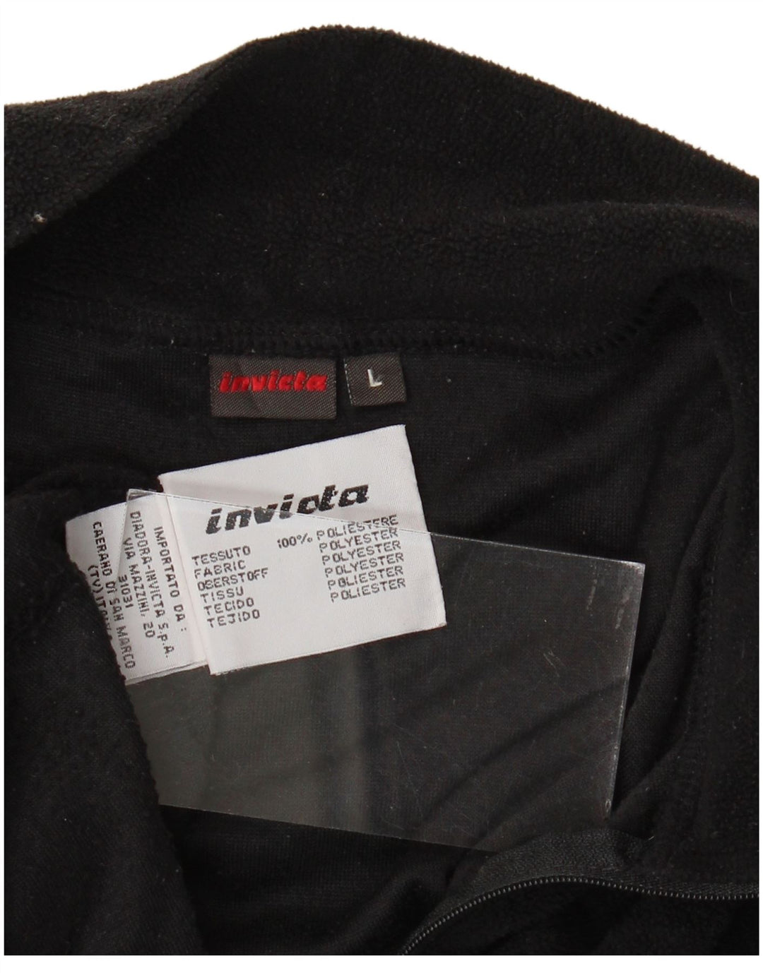 INVICTA muški flis džemper s patentnim izrezom, veliki crni
