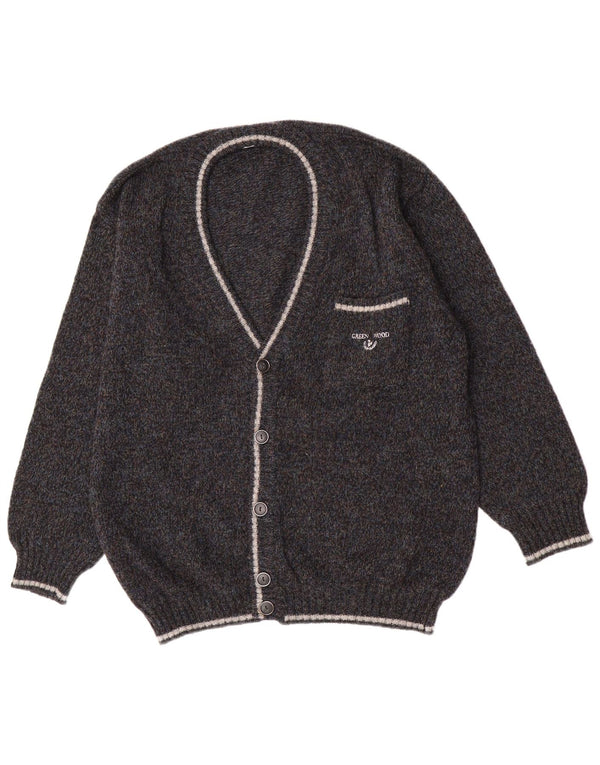Vintage muški kardigan džemper IT 54 XL siva vuna