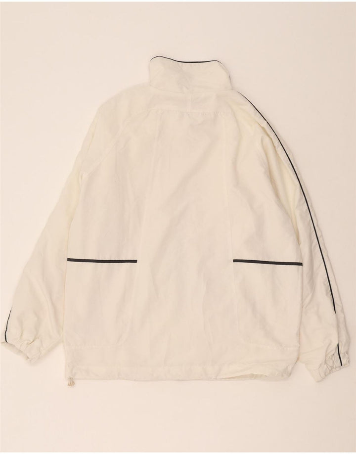 LOTTO Womens Oversized Tracksuit Top Jacket UK 12 Medium White Polyester Vintage Lotto and Second-Hand Lotto from Messina Hembry 