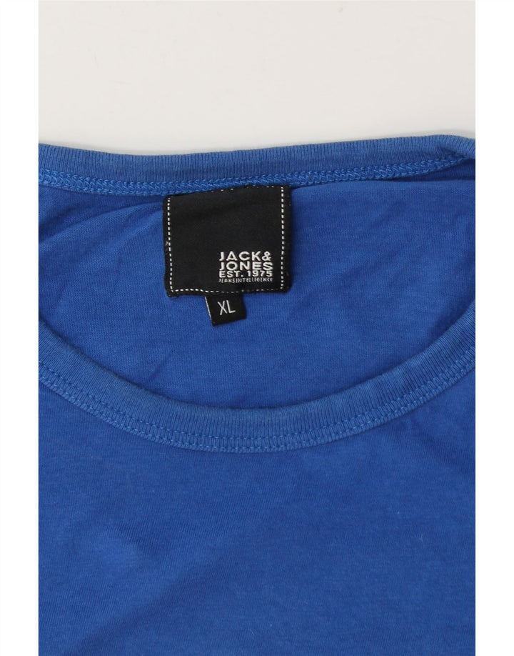JACK & JONES Muška grafička majica s kratkim rukavima XL plava
