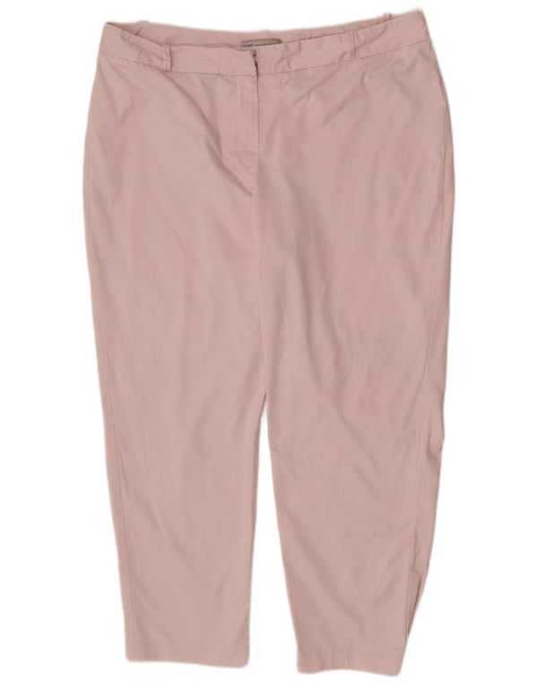 Marks & Spencer ženske uske Capri hlače UK 18 XL W38 L26 Ružičasti pamuk