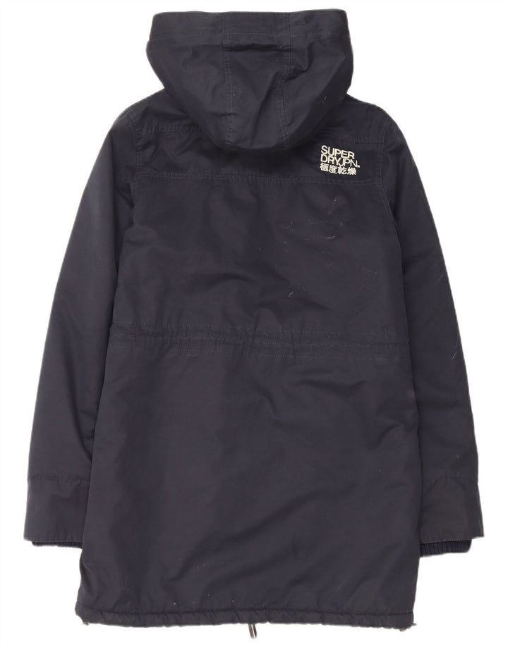 Superdry muška šerpa parka jakna s kapuljačom UK 38 srednje tamnoplavi poliester