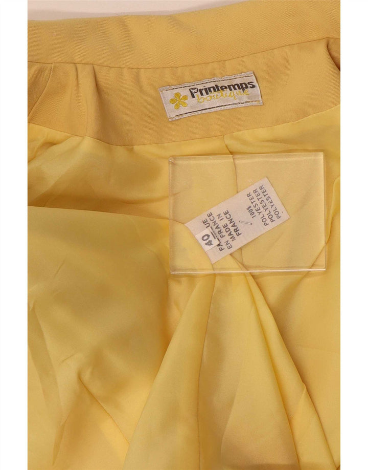 Vintage ženski sako s dvostrukim kopčanjem IT 40 Small Yellow Classic