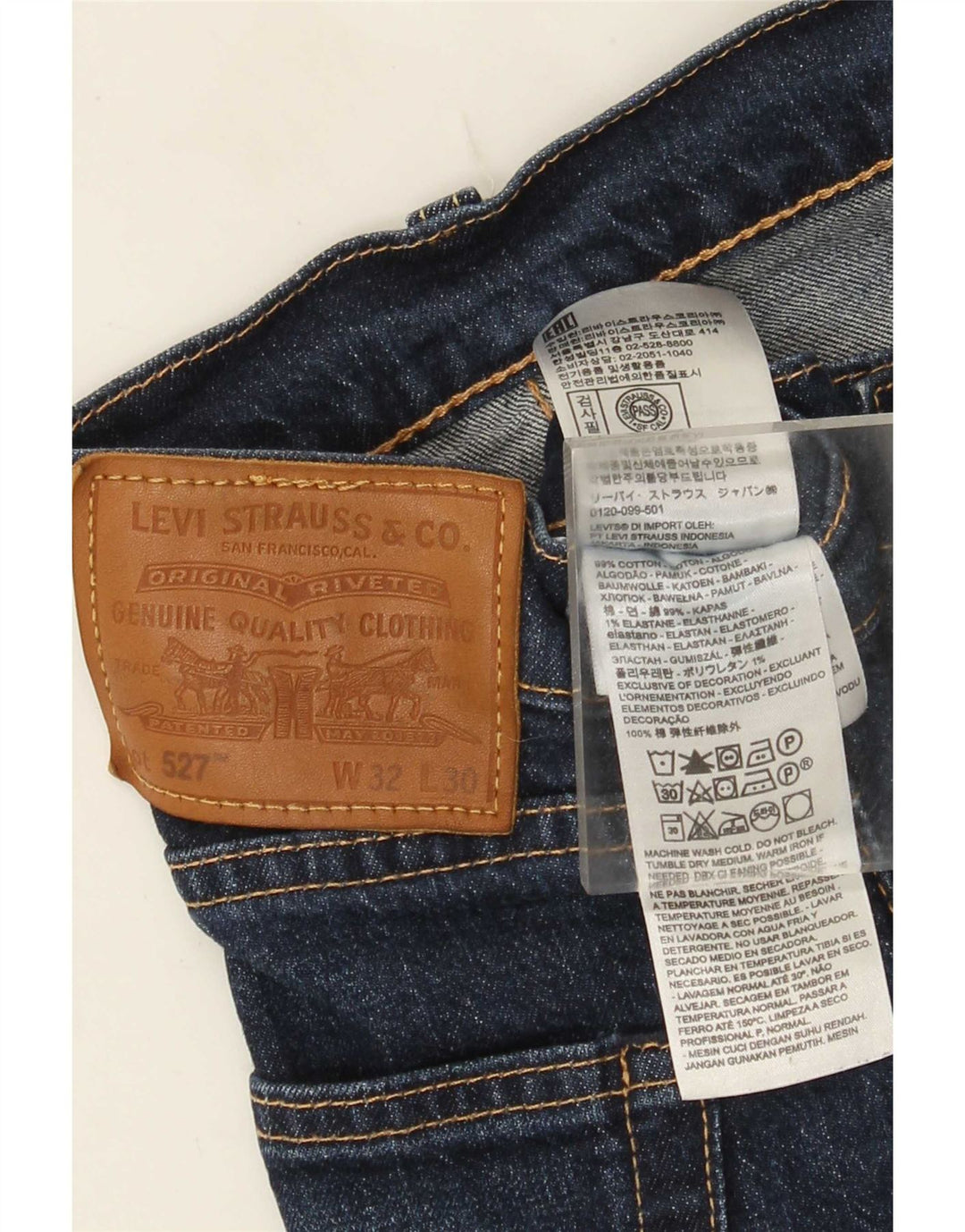 Levi's muške 527 Bootcut traperice W32 L30 tamnoplavi pamuk