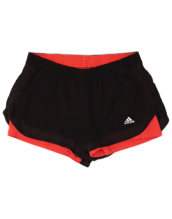 ADIDAS Womens Climalite Sport Shorts UK 12/14 Medium Black Polyester
