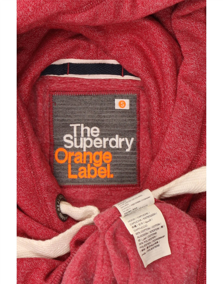 SUPERDRY ženski pulover s kapuljačom s patentnim zatvaračem UK 10 Mali crveni flekasti pamuk