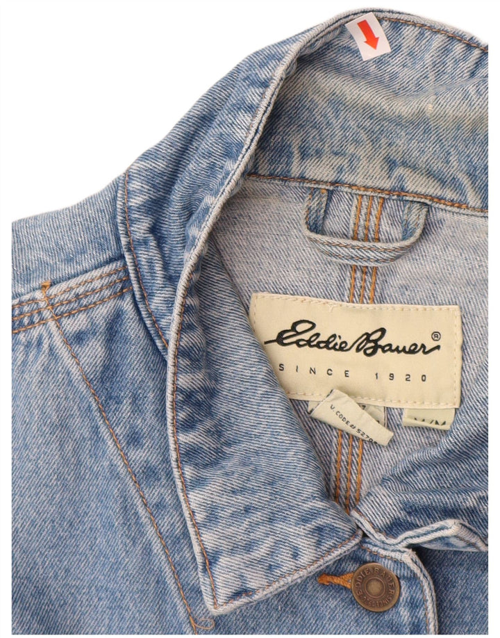 EDDIE BAUER Ženska prevelika traper jakna UK 14 Srednje plavi pamuk