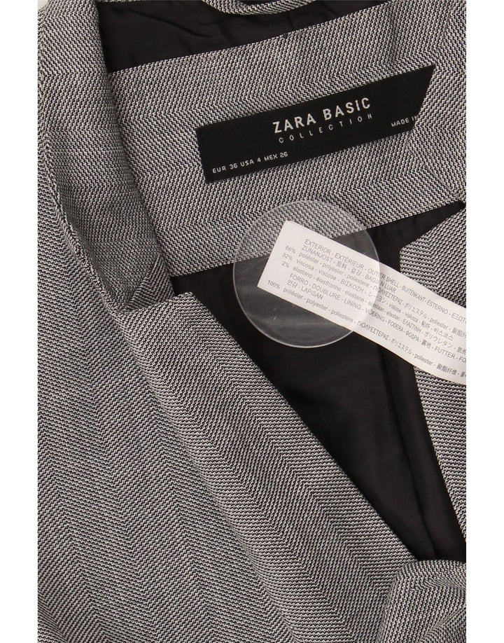 ZARA ženski sako s 1 gumbom EU 36 XS sivi poliester