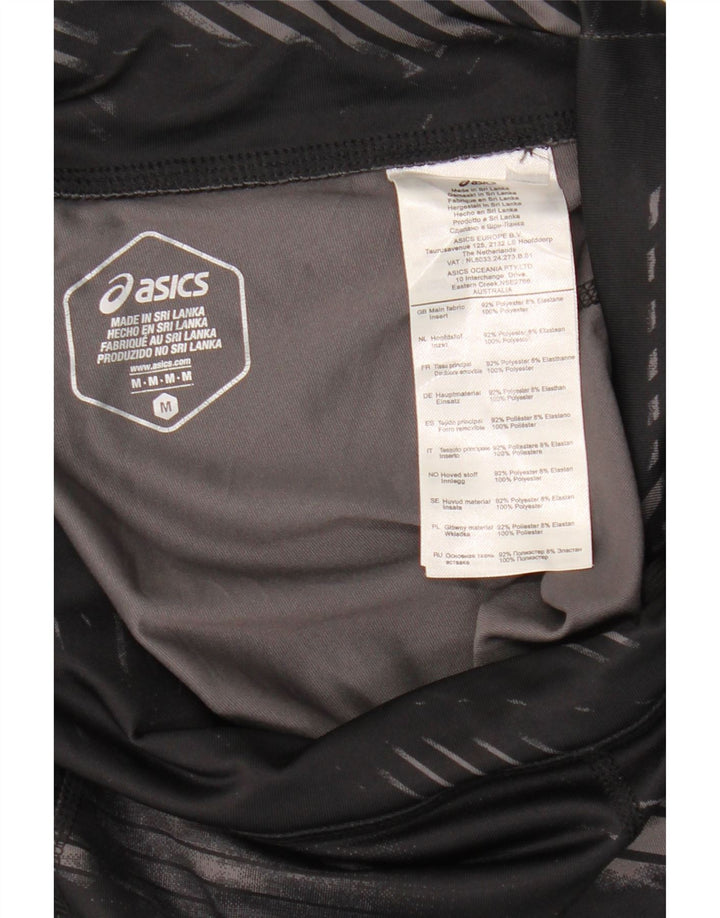 Asics ženske tajice UK 12 srednje crne kamuflažne poliesterske boje