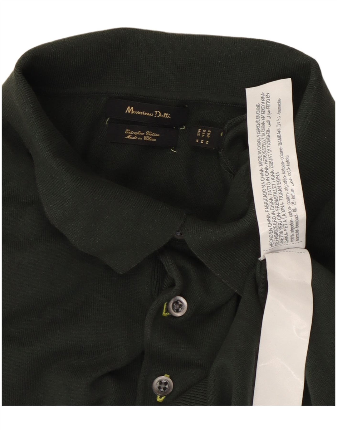 Massimo Dutti muška polo majica Srednje zeleni pamuk