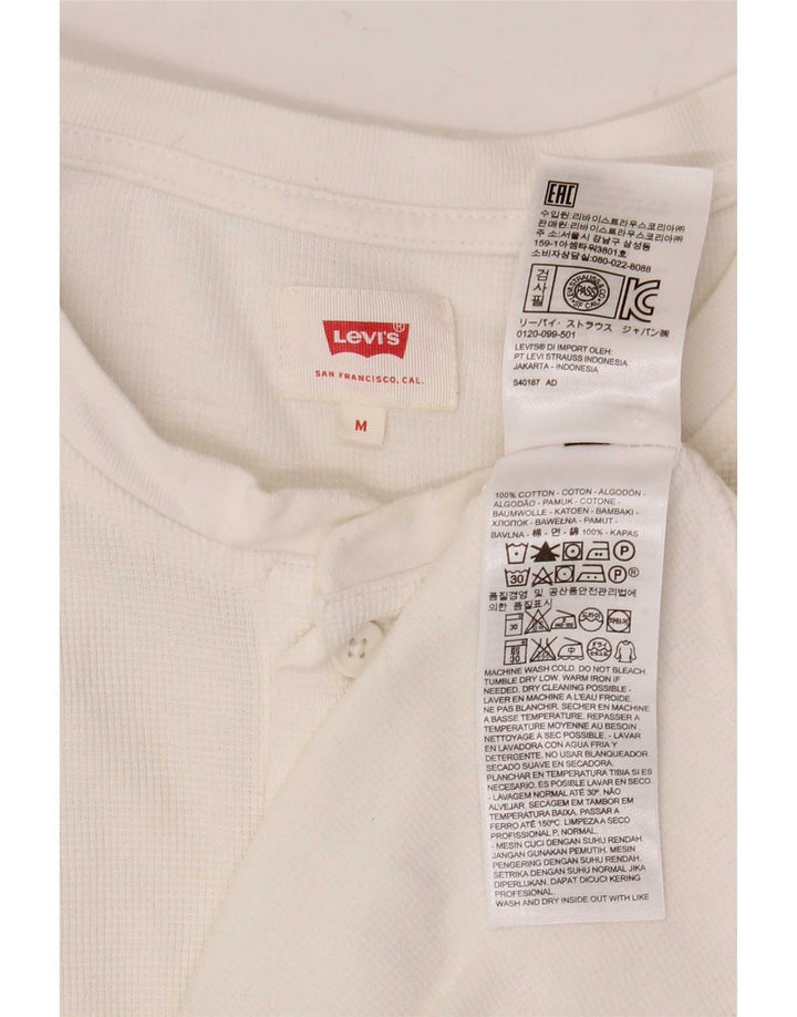 Levi's muška majica dugih rukava srednje bijelog pamuka