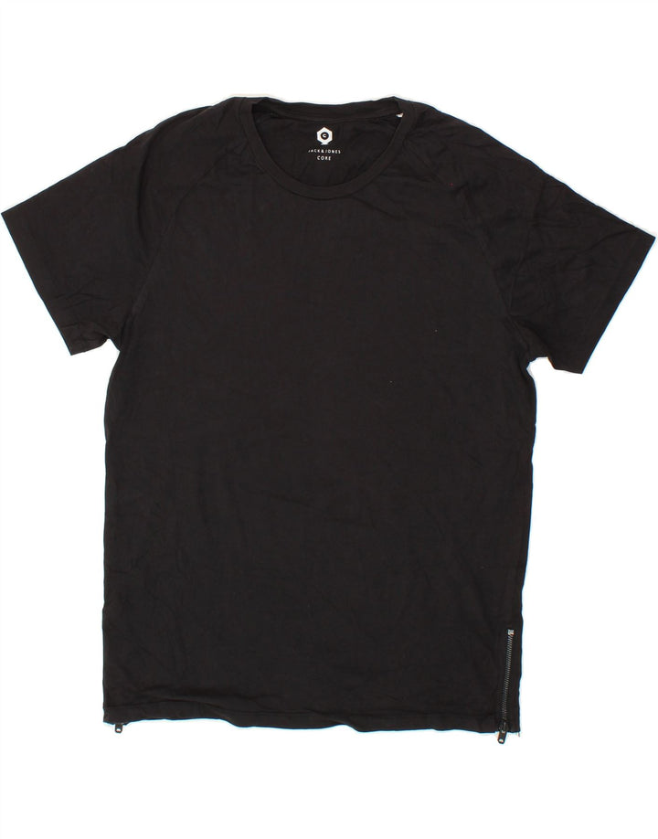 JACK & JONES Mens T-Shirt Top Medium Black Cotton Vintage Jack & Jones and Second-Hand Jack & Jones from Messina Hembry 